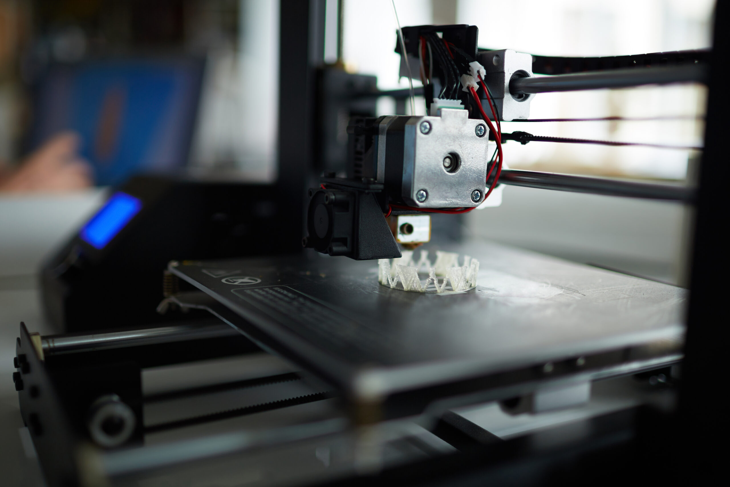 Architect and product designer with 3D printer prototype